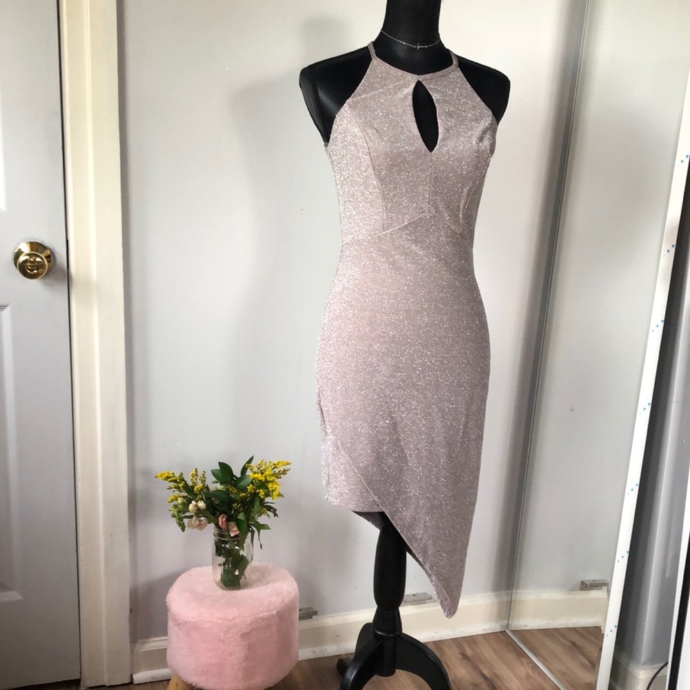 Light pink with silver shine to it